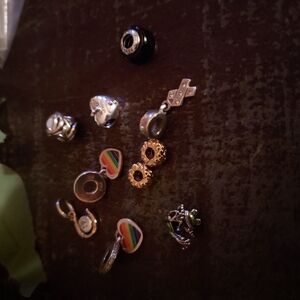 Colorful Charm Set with Silver Accents